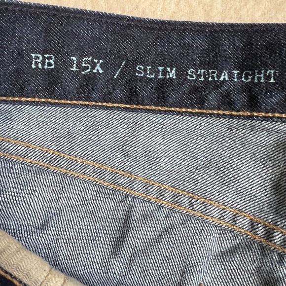 Rag & Bone Jeans Men's 31 Blue Denim RB 15X Slim Straight Button Fly Dark Wash - Picture 5 of 8